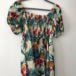 Floral Romper Off the Shoulder